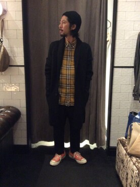 「TRANSIT（トランジット）のアイテム（ジャケット/アウター）」を使った、misoさん（メンズ・168cm）の秋コーディネート