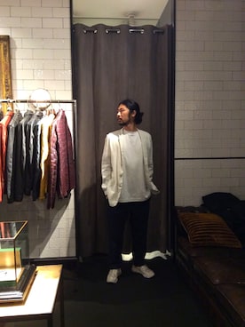 「TRANSIT（トランジット）のアイテム（ジャケット/アウター）」を使った、misoさん（メンズ・168cm）の春コーディネート