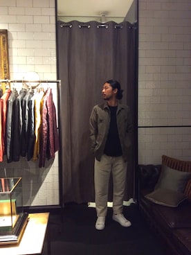 「TRANSIT（トランジット）のアイテム（トップス）」を使った、misoさん（メンズ・168cm）の春コーディネート