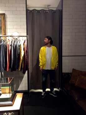 「Project e（プロジェクトイー）のアイテム」を使った、misoさん（メンズ・168cm）の夏コーディネート