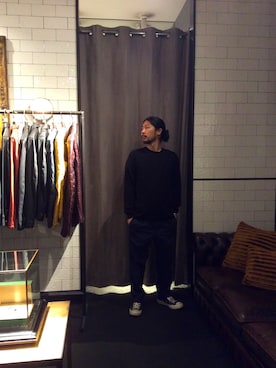 「TRANSIT（トランジット）のアイテム（トップス）」を使った、misoさん（メンズ・168cm）の夏コーディネート