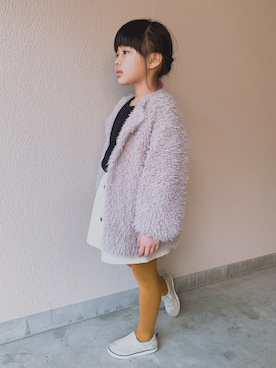 「SEVENDAYS=SUNDAY（セブンデイズサンデイ）のアイテム（ジャケット/アウター）」を使った、CHIAKIさん（キッズ・121cm）の冬コーディネート
