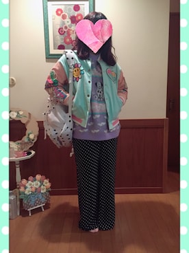 「ライブ」｜「アイテム（ブルゾン）」を使った、MOMOさん（レディース・166cm）の春コーディネート