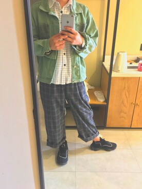 「アイテム（アンダーウェア）」を使った、LLLAaaa啊さん（メンズ・173cm・10代）の秋コーディネート
