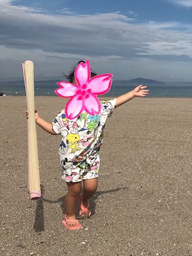 「ZARA KIDS」｜「アイテム（ビーチサンダル）」を使った、Maori:)さん（レディース・165cm）の夏コーディネート