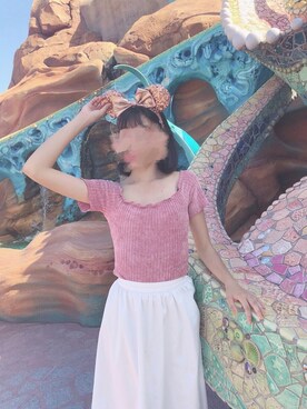 「白ピンクコーデ」｜愛莉さん（レディース・168cm）の秋コーディネート