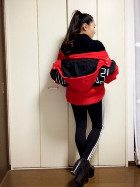 「ENVYM（アンビー）のアイテム（その他アウター）」を使った、Yumeさん（レディース・155cm）の冬コーディネート