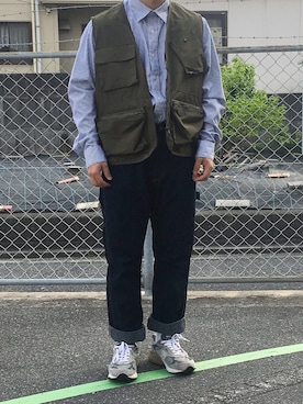 「ZOZO（ゾゾ）のアイテム（その他アウター）」を使った、りんたさん（メンズ・168cm）の春コーディネート
