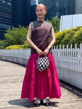 清水 ビューティアンドユース スタッフさん(レディース・159cm)の夏コーディネート