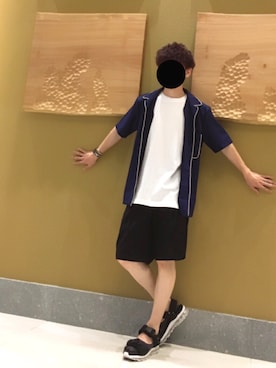 「アイテム（バングル/リストバンド）」を使った、ふさんさん（メンズ・168cm・20代）の夏コーディネート