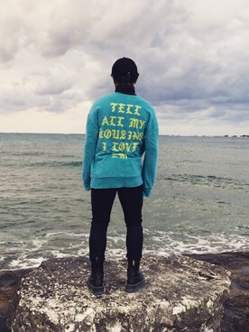 「YEEZUS（イーザス）のアイテム」を使った、Laye Hyuga Onoさん（メンズ・167cm）の冬コーディネート