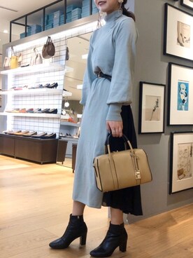 「interstaple」｜Rihoさん（レディース・158cm）の冬コーディネート