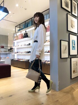 「最高パンプス」｜Rihoさん（レディース・158cm）の冬コーディネート