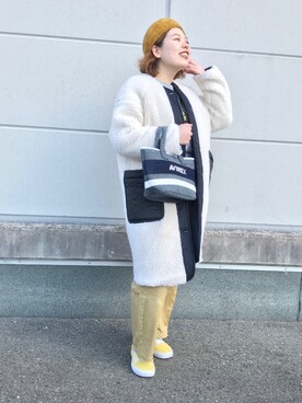 「アイテム（ステンカラーコート）」を使った、HYOGOさん（レディース・155cm・20代）の秋コーディネート
