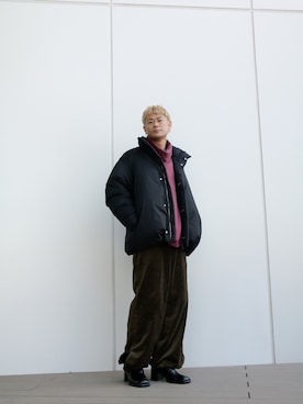 「Lui's（ルイス）のアイテム（ダウンジャケット/コート）」を使った、kazuhiramatsuさん（メンズ・168cm）の冬コーディネート