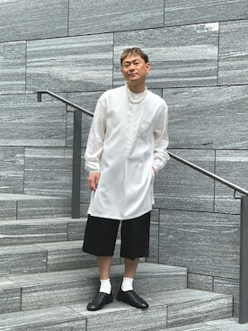 「スリットシャツ」｜kazuhiramatsuさん（メンズ・168cm）の春コーディネート