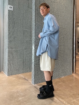 「レザーショーツ」｜kazuhiramatsuさん（メンズ・168cm）の春コーディネート