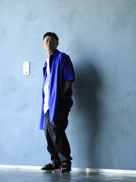 「Lui's（ルイス）のアイテム（サンダル）」を使った、kazuhiramatsuさん（メンズ・168cm）の春コーディネート