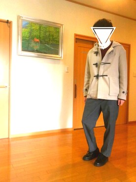 「タートルネック×シャツ」｜はるかさん（メンズ・173cm）の冬コーディネート