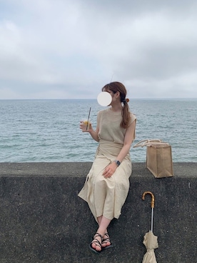 「アイテム（折りたたみ傘）」を使った、misatoさん（レディース・158cm）の秋コーディネート