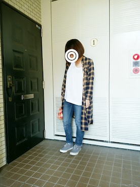 「ハグマグ」｜「アイテム（シャツワンピース）」を使った、sayさん（レディース・160cm）の春コーディネート