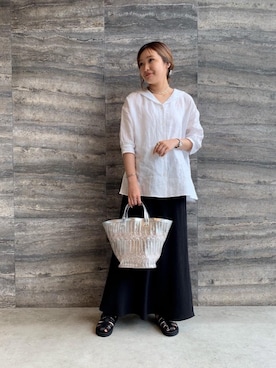 「ベーシック/トラッド」｜CHIKAさん（レディース・162cm）の夏コーディネート