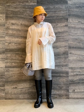 「GHOSPELL（ゴスペル）のアイテム（ワンピース）」を使った、CHIKAさん（レディース・162cm）の秋コーディネート