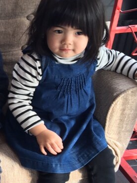「2歳3ヶ月」｜「アイテム（ワンピース）」を使った、のの＊Kさん（キッズ・90cm）の春コーディネート
