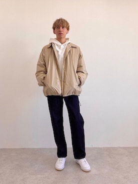 「Tシャツ/カットソー」｜「アイテム（ブルゾン）」を使った、nakamura_aさん（メンズ・172cm）の秋コーディネート