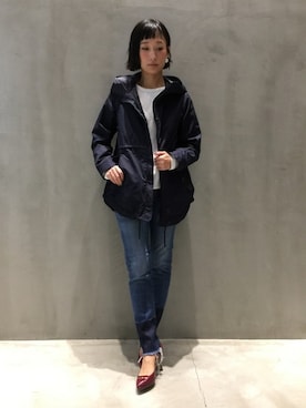 「TATRAS（タトラス）のアイテム（モッズコート）」を使った、ホーリーさん（レディース・163cm）の冬コーディネート