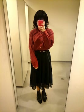 「アイテム（バングル/リストバンド）」を使った、のいちゃんさん（レディース・167cm・20代）の冬コーディネート