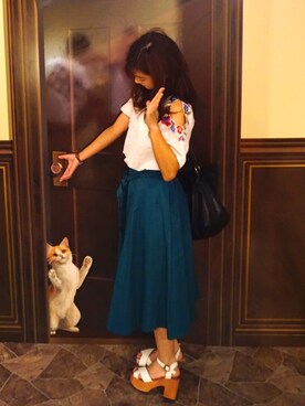 鹿田望さん（レディース・158cm）の夏コーディネート