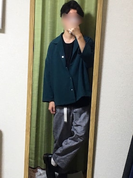 「STUDIOUS（ステュディオス）のアイテム（その他アウター）」を使った、ひーちゃんさん（メンズ・165cm）の春コーディネート