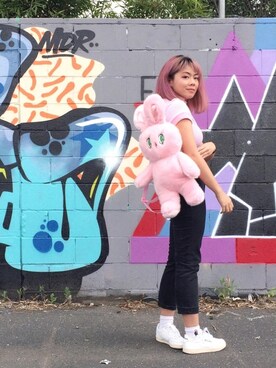 ✨ senie is wearing WC "WC x estherlovesyou bunny backpack"