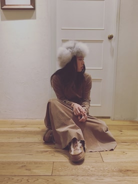 「SHEPHERD」｜Gokan Natsukoさん（レディース・162cm）の冬コーディネート