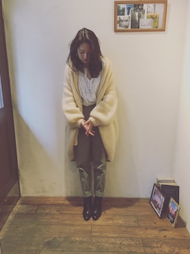 「NOWOS（ノーウォス）のアイテム（ジャケット/アウター）」を使った、Gokan Natsukoさん（レディース・162cm）の冬コーディネート