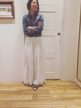 「NOWOS（ノーウォス）のアイテム（ジャケット/アウター）」を使った、Gokan Natsukoさん（レディース・162cm）の冬コーディネート