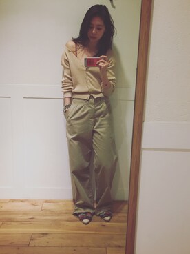 「NOWOS（ノーウォス）のアイテム」を使った、Gokan Natsukoさん（レディース・162cm）の冬コーディネート