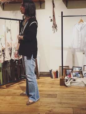 「NOWOS（ノーウォス）のアイテム」を使った、Gokan Natsukoさん（レディース・162cm）の春コーディネート