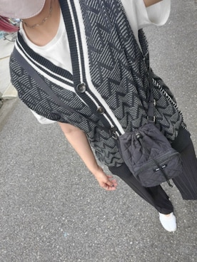 「Ray BEAMS（レイビームス）のアイテム（バッグ、ブラック系）」を使った、emiiiさん（レディース・168cm）の夏コーディネート