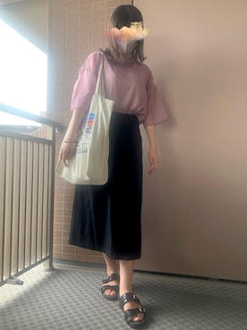 「manu（マニュ）のアイテム」を使った、くもさん（レディース・157cm）の夏コーディネート