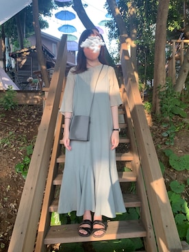 「manu（マニュ）のアイテム」を使った、くもさん（レディース・157cm）の春コーディネート