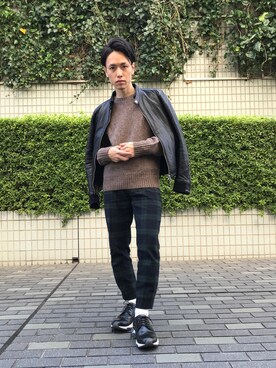 「URBAN RESEARCH Sonny Label（アーバンリサーチサニーレーベル）のアイテム（スラックス）」を使った、HOBiさん（メンズ・159cm）の春コーディネート