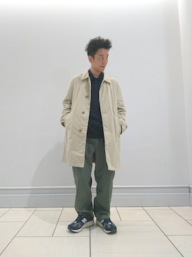 「RECOMMEND  ITEM STYLING」｜「アイテム（ステンカラーコート）」を使った、中村 昇吾さん（メンズ・167cm）の冬コーディネート