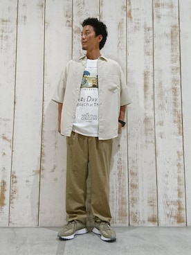 「RECOMMEND  ITEM STYLING」｜「アイテム（スラックス）」を使った、中村 昇吾さん（メンズ・167cm）の夏コーディネート