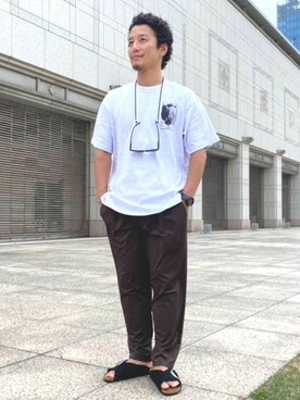 「RECOMMEND  ITEM STYLING」｜「アイテム（サンダル）」を使った、中村 昇吾さん（メンズ・167cm）の夏コーディネート