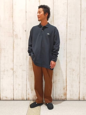 「RECOMMEND  ITEM STYLING」｜「アイテム（サンダル）」を使った、中村 昇吾さん（メンズ・167cm）の秋コーディネート