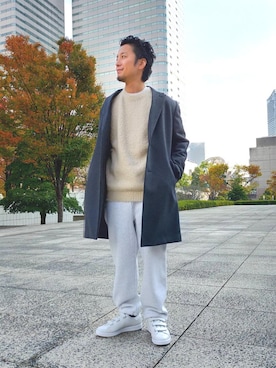 「RECOMMEND  ITEM STYLING」｜「アイテム（スウェットパンツ）」を使った、中村 昇吾さん（メンズ・167cm）の秋コーディネート