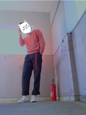 「RIPNDIP（リップンディップ）のアイテム（その他）」を使った、透明人間さん（メンズ・178cm）の冬コーディネート