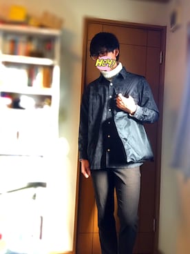 「プラダ」｜「アイテム（ナイロンジャケット）」を使った、よーたさん（メンズ・182cm）の冬コーディネート
